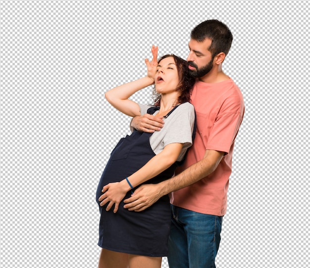 Couple, Femme Enceinte, évanouissement