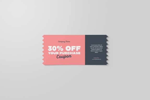 coupon e biglietto psd mockup