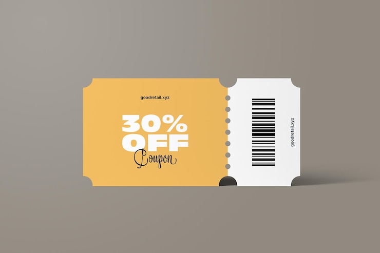 PSD coupon mockup front view