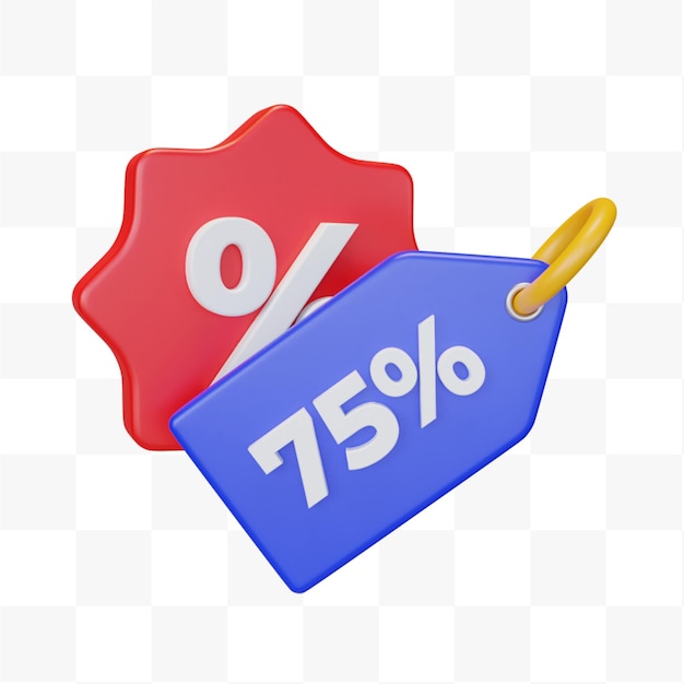 Coupon De Réduction 75 % Icône 3d