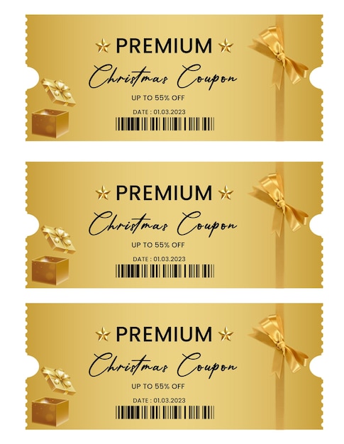 Coupons modernes pour les achats de Noël