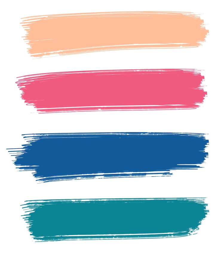 PSD des coups de pinceau colorés