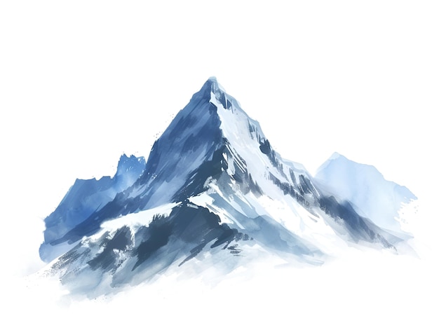 PSD coupure d'aquarelle de la montagne