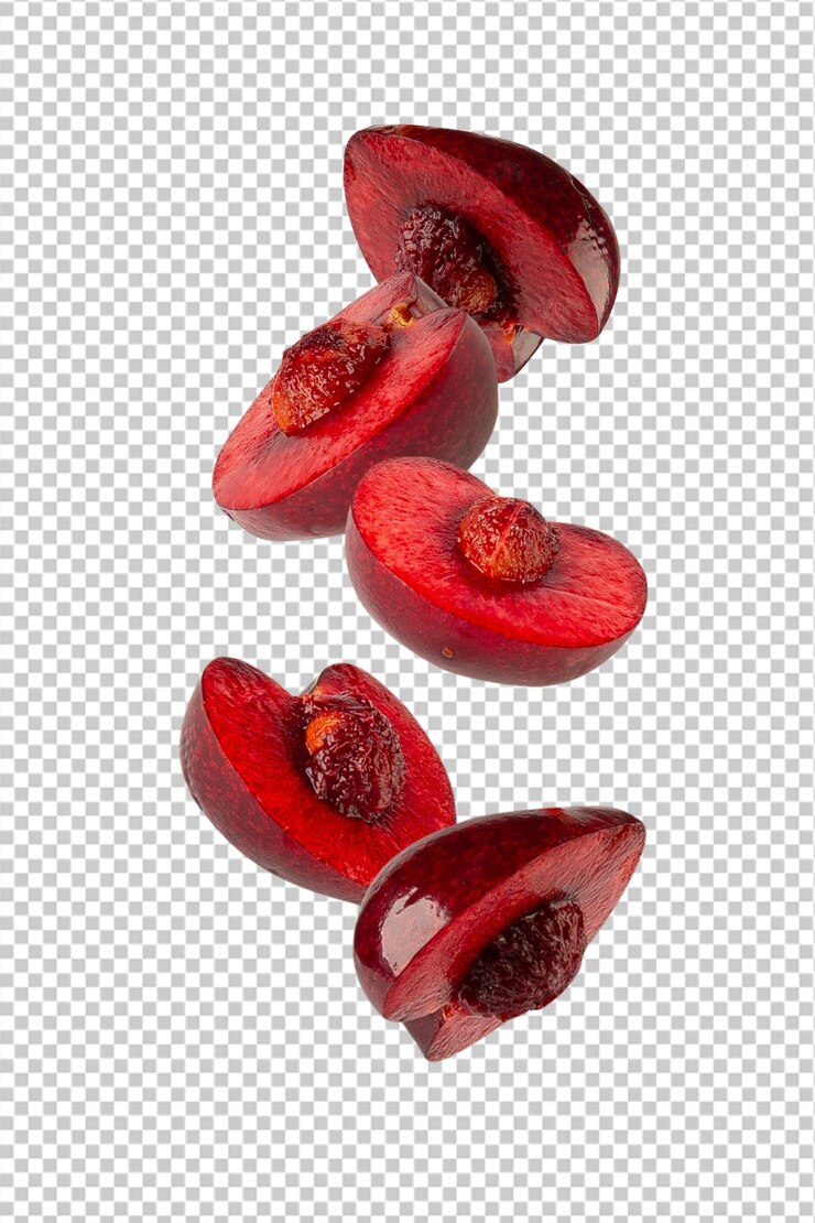 Coupure de cerise tombante pleine profondeur de champ