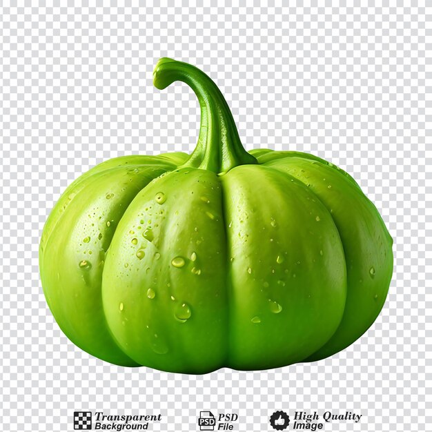 PSD courgette verte isolée sur un fond transparent