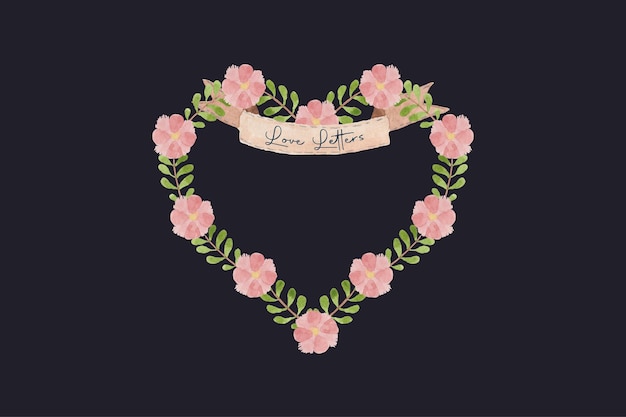 Couronne d'amour en forme de coeur