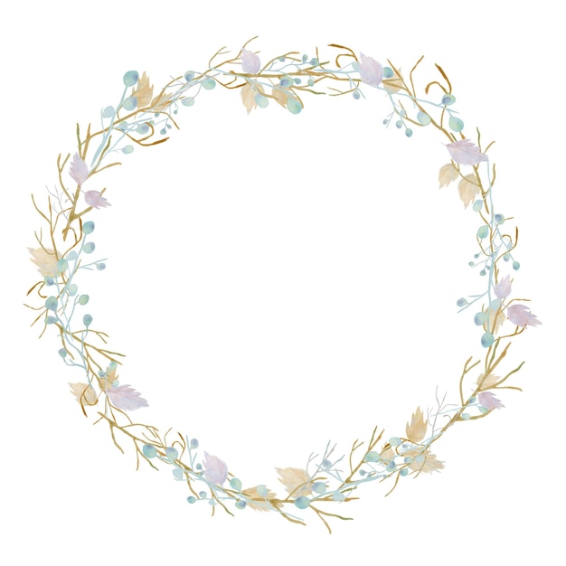 Couronne à l'aquarelle dessinée à la main