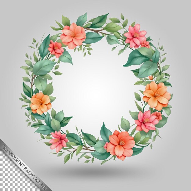 PSD une couronne avec des fleurs