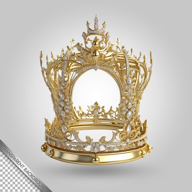 PSD une couronne d'or avec le mot couronne dessus