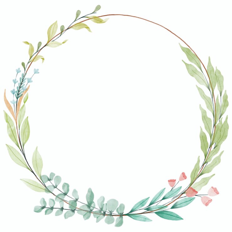 PSD une couronne sur le thème du printemps avec des fleurs et des feuilles dans des tons et des textures terreuses chaudes