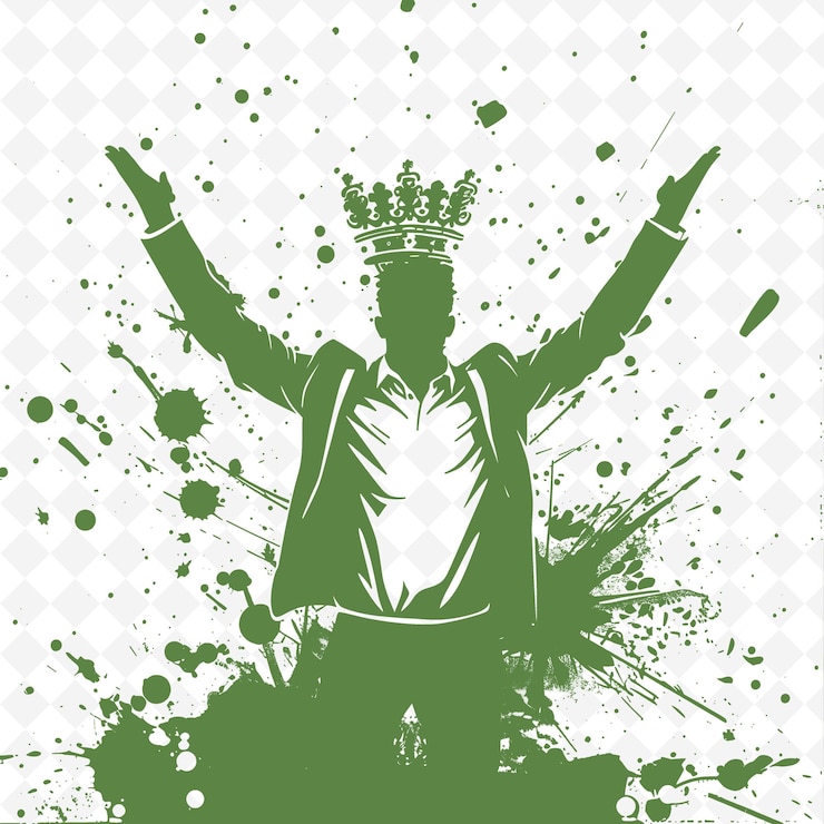 PSD une couronne verte avec une couronne dessus