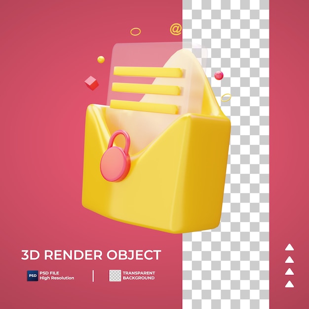 Courrier 3d Avec Une Lettre