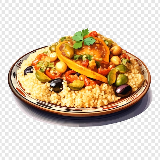 PSD couscous isolé sur fond transparent