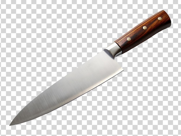 PSD couteau de cuisine isolé sur fond transparent