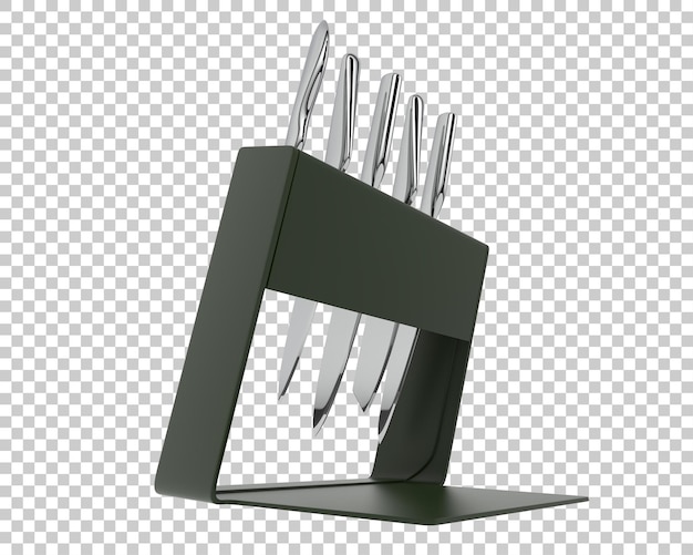 PSD couteaux de cuisine isolés sur fond transparent illustration du rendu 3d