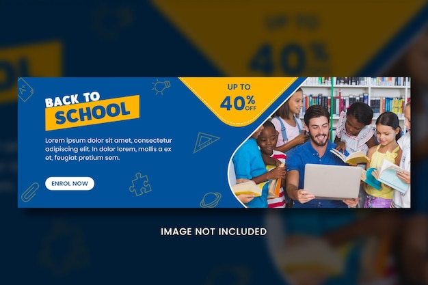 Couverture de bannière de retour à l'école Facebook