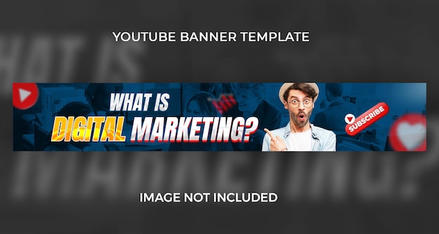 PSD couverture de bannière youtube professionnelle pour entreprise