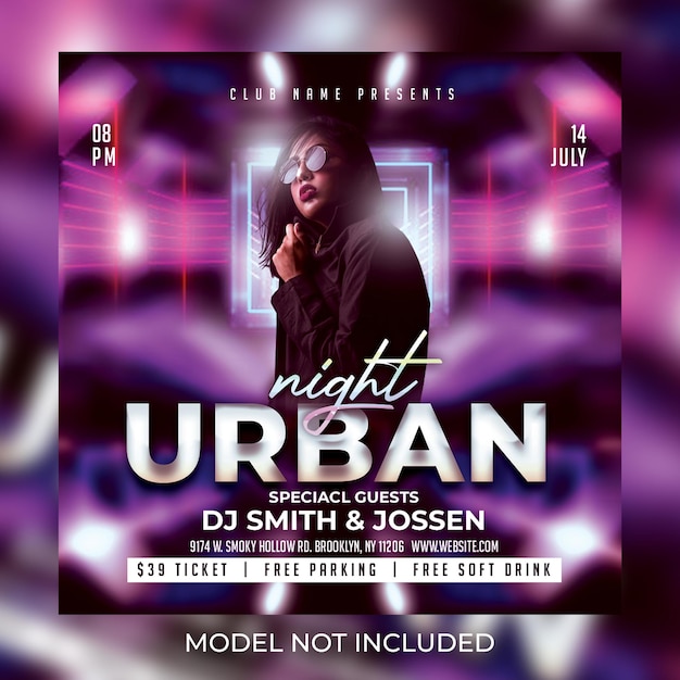 une couverture de disque pour night club par dj
