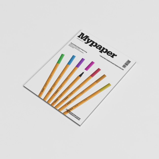 la couverture du magazine maquette