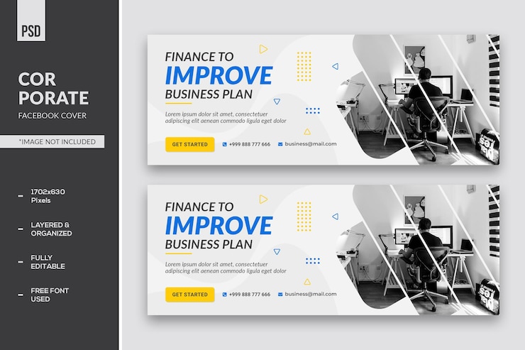 PSD couverture facebook d'entreprise