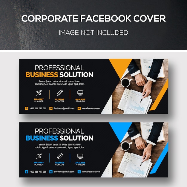 PSD couverture facebook d'entreprise