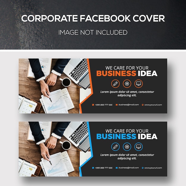 PSD couverture facebook d'entreprise