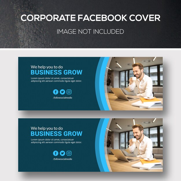 PSD couverture facebook d'entreprise