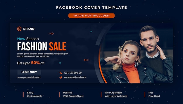 Couverture De Facebook De Vente De Mode De Nouvelle Saison Et Modèle De Bannière Web