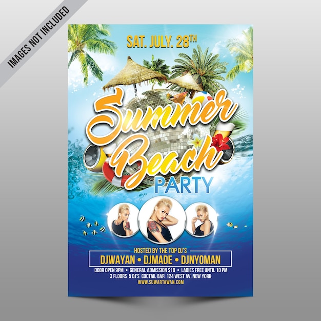 Couverture de fête de plage d'été
