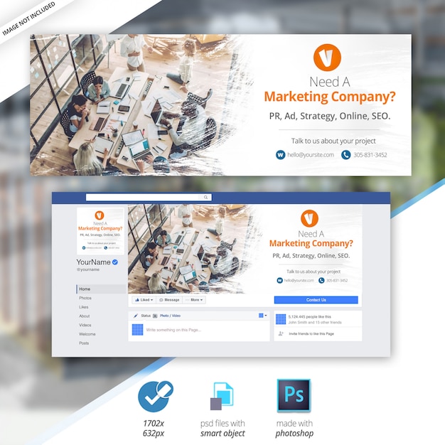 PSD couverture marketing business facebook