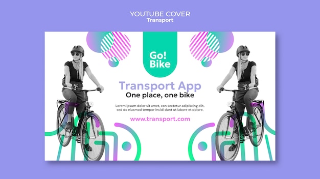 Couverture Youtube Dégradé éco Transport