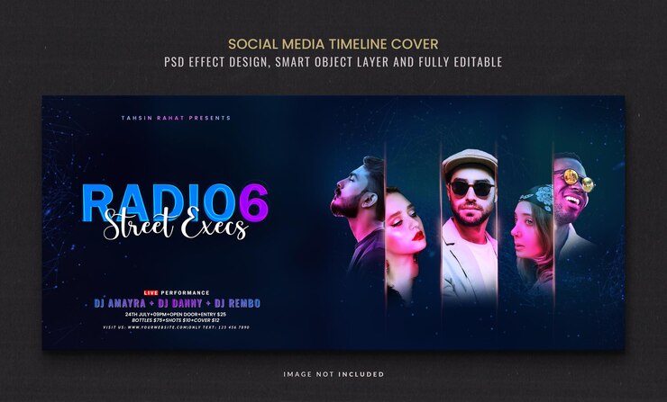 PSD couvertures de la chronologie facebook night club party
