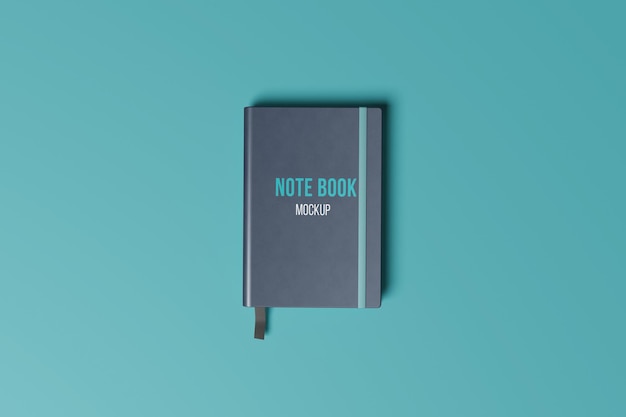 Cover notebook mockup draufsicht