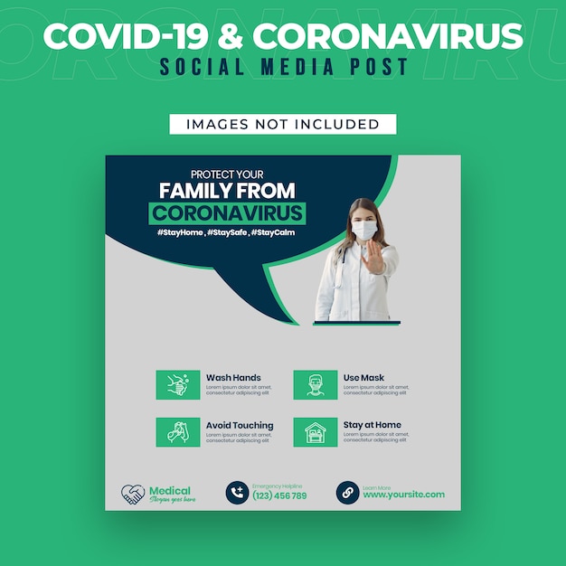 Covid-19 & coronavirus social media flyer