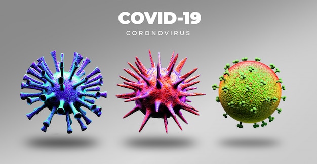 PSD covid-19 coronovirus diferentes imágenes