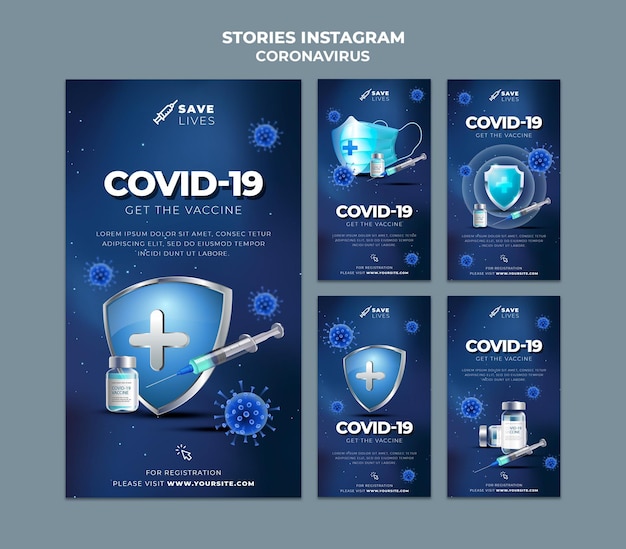 PSD covid 19 histoires instagram