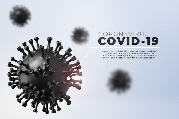 PSD covid-19, infection médicale de la maladie de corona illustration médicale montrant la structure du virus épidémique. contagion et propagation de la maladie de la grippe pathogène.