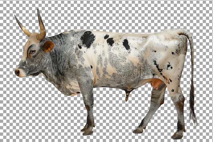 PSD cow png aislado en un fondo transparente