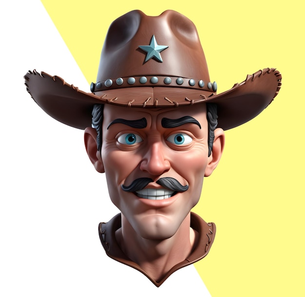 PSD cowboy em 3d