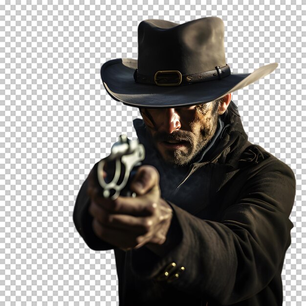 PSD cowboy isolado em fundo transparente