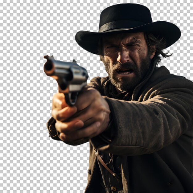 PSD cowboy isolado em fundo transparente