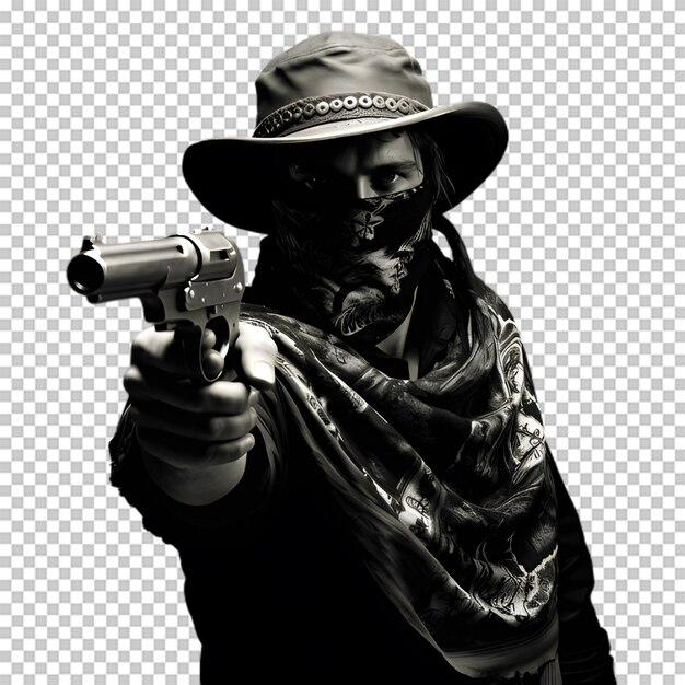 PSD cowboy isolado em fundo transparente