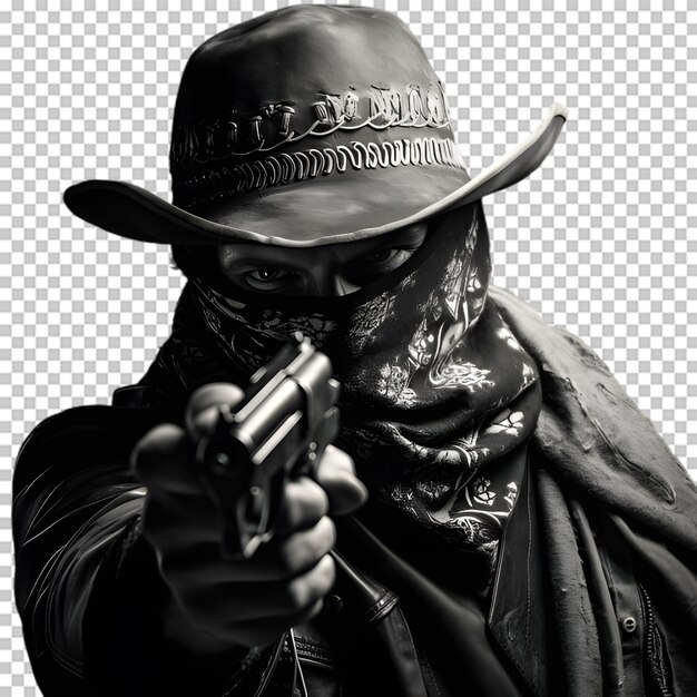 PSD cowboy isolado em fundo transparente