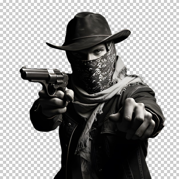 PSD cowboy isolado em fundo transparente