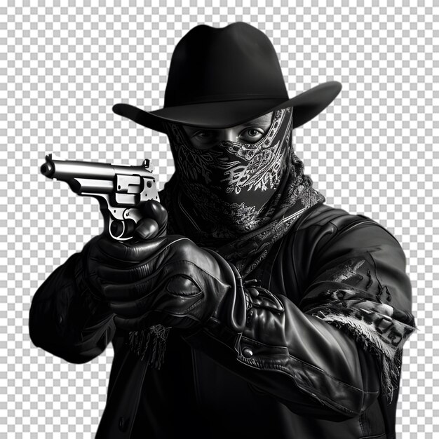 PSD cowboy isolado em fundo transparente