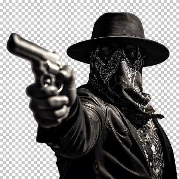 PSD cowboy isolado em fundo transparente