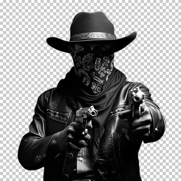 PSD cowboy isolado em fundo transparente