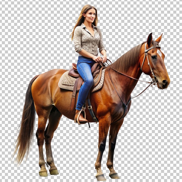 PSD cowgirl auf einem pferd
