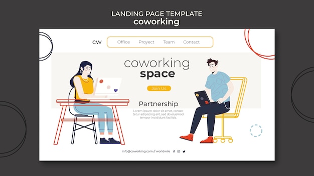 Coworking-Landingpage-Vorlage