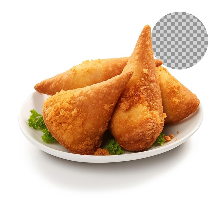 PSD coxinha bocadillo brasileño en un fondo transparente